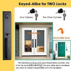 Double Doors Handle Lock Set? For Frond & Entry Door? - Oil Rubbed Bronze Finish