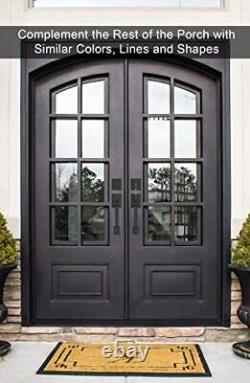 Double Front Door Lock Set, Black Double Double Door Handleset Matte Black
