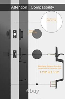 Double Front Door Lock Set, Black Double Double Door Handleset Matte Black