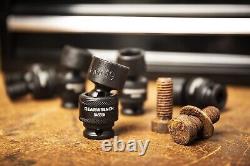 Durable 6-Point Metric Impact Socket Set in Black Phosphate Finish 15-Piece