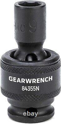 Durable 6-Point Metric Impact Socket Set in Black Phosphate Finish 15-Piece
