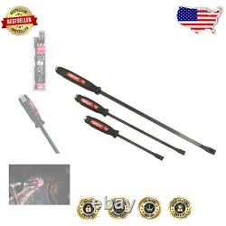 Durable Ergonomic Curved Pry Bar Set Black Oxide Finish for Enhanced Longevity