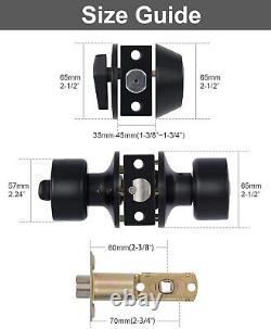 Durable Keyed Alike Door Knob & Deadbolt Set with Chrome-free Matte Black Finish