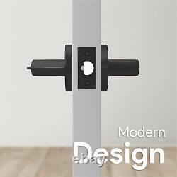 Durable Stainless Steel and Iron Door Handle Set Sleek Matte Black Finish