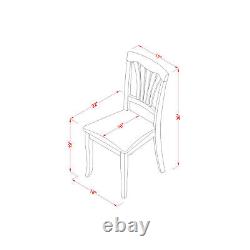 East West Furniture Avon Dining Chair Wood Seat Black and Cherry Finish Set