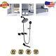 Elegant 3 Handle Tub Shower Faucet Set Matte Black Finish & Valve Included