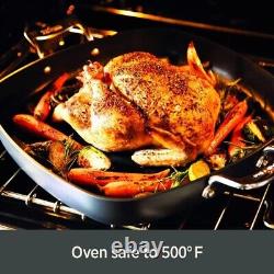 Elegant 4-Piece Nonstick Aluminum Saucepan Set, Oven Safe 500°F Black Finish