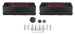 FORD M-6582-Z351B 351C Aluminum Valve Cover Set Black Finish