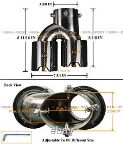 FOR BMW M240i M440i M550i Z4 M40i CARBON FIBER STAINLESS STEEL QUAD EXHAUST TIP