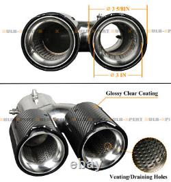 FOR BMW M240i M440i M550i Z4 M40i CARBON FIBER STAINLESS STEEL QUAD EXHAUST TIP