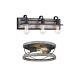 Farmhouse Wood Lights, Set Of 2 Matching Bundle. White Wood In Black Finish