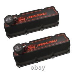 Ford M-6582-Z351B, 351C Aluminum Valve Cover Set Black Finish Performance Part