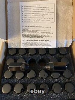 GM OEM # 84332439, 24 Piece Black Mirror Finish Lug Nut Set Brand New