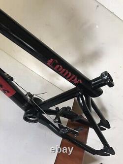 GT Compe frame n fork set Mid School 14mm Dropouts Org Black Finish Used Cond