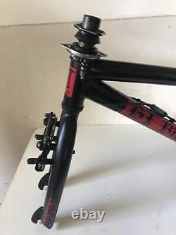 GT Compe frame n fork set Mid School 14mm Dropouts Org Black Finish Used Cond