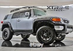 Gloss Black Finish Pocket Rivet Fender Flares Fits 2007-2014 FJ Cruiser Set