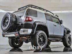 Gloss Black Finish Pocket Rivet Fender Flares Fits 2007-2014 FJ Cruiser Set