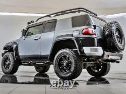 Gloss Black Finish Pocket Rivet Fender Flares Fits 2007-2014 FJ Cruiser Set