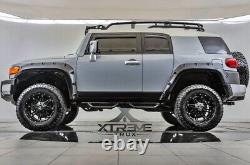 Gloss Black Finish Pocket Rivet Fender Flares Fits 2007-2014 FJ Cruiser Set