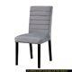 Gray Velvet Upholstered Side Chairs Set Of 2pc Black Finish Wood Frame Casual