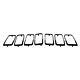 Grille Trim Ring 7-piece Set Gloss Black Finish Except Srt And