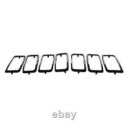 Grille Trim Ring 7-piece Set Gloss Black Finish Except Srt And