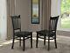Groton Kitchen Dining Chair With Wood Seat Black Finish Set Of 2