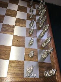 Hand Finished Chess Sets Collection Pewter CAMELOT Chess Set