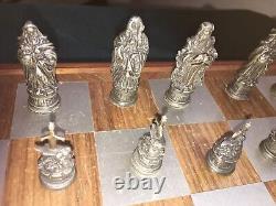 Hand Finished Chess Sets Collection Pewter CAMELOT Chess Set