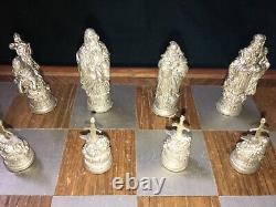 Hand Finished Chess Sets Collection Pewter CAMELOT Chess Set