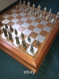 Hand Finished Chess Sets Collection Pewter CAMELOT Chess Set