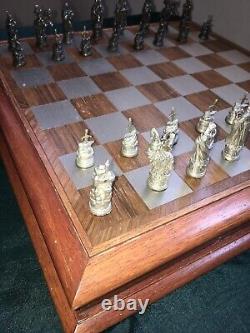 Hand Finished Chess Sets Collection Pewter CAMELOT Chess Set