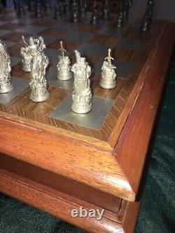 Hand Finished Chess Sets Collection Pewter CAMELOT Chess Set