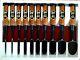 Hanyu Yasushi Oire Nomi Japanese Bench Chisels Set Of 10 Black Finish New