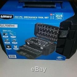 Hart Multiple Drive 215 Piece Mechanics Tool Set, Chrome Finish, New In Box