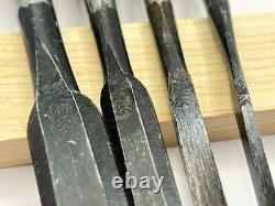 Hatsuhisa Japanese Bench Chisels Oire Nomi Set of 4 Black Finish