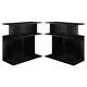 Home Square Contemporary End Table In Black Finish Set Of 2