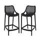 Home Square Patio Counter Stool In Black Finish Set Of 2