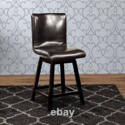 Hurley Counter Height Chair, Black Finish, Set Of 2- Saltoro Sherpi