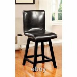 Hurley Counter Height Chair in Black Finish with set of 2