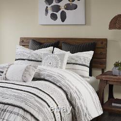 INK+IVY Cotton Printed Comforter Set With Black And White Finish II10-1131