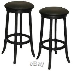Imperial Home Bar with 2 FREE Stools Set Black Finish Special Price