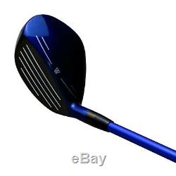 Japan Wazaki Black Oil Finish Mx Steel 4567 Hybrid 89PS Iron Combo Golf Club Set