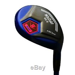 Japan Wazaki Black Oil Finish Mx Steel 4567 Hybrid 89PS Iron Combo Golf Club Set