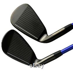 Japan Wazaki Black Oil Finish Mx Steel 4567 Hybrid 89PS Iron Combo Golf Club Set