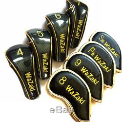 Japan Wazaki Black Oil Finish Mx Steel 4567 Hybrid 89PS Iron Combo Golf Club Set