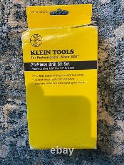 Klein Tools 29-Piece High Speed Drill Bit Set Black Oxide Finish NEW