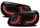 Led Taillights Set For Vw Tiguan 5n 07-11 In Black Clear Finish Rear Lights