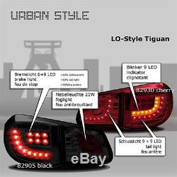 LED taillights set for VW TIGUAN 5N 07-11 in BLACK clear finish rear LIGHTS