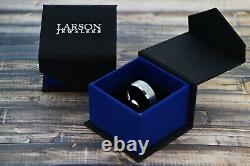 LIAM Flat Black Satin Finish Tungsten Diagonal Diamonds Set Stainless Steel- 8mm
